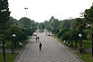 Der Park Vor Die Kirche Von Lignano